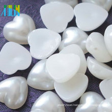 12mm mix color plastic heart flat back pearl beads in bulk FP12